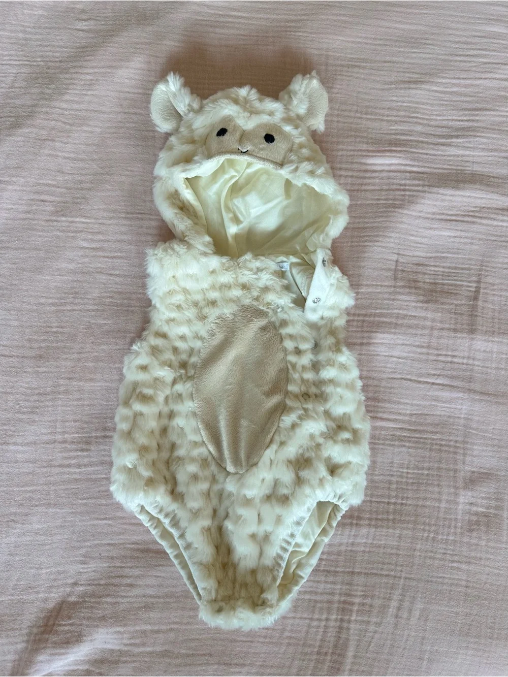 Pottery Barn Kids Plush Lamb Hooded Costume in Cream